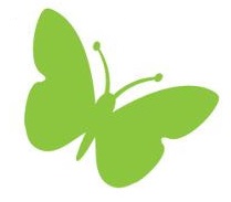 Nourish green butterfly